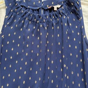 Juicy Couture Blue and Gold Pleated Sundress